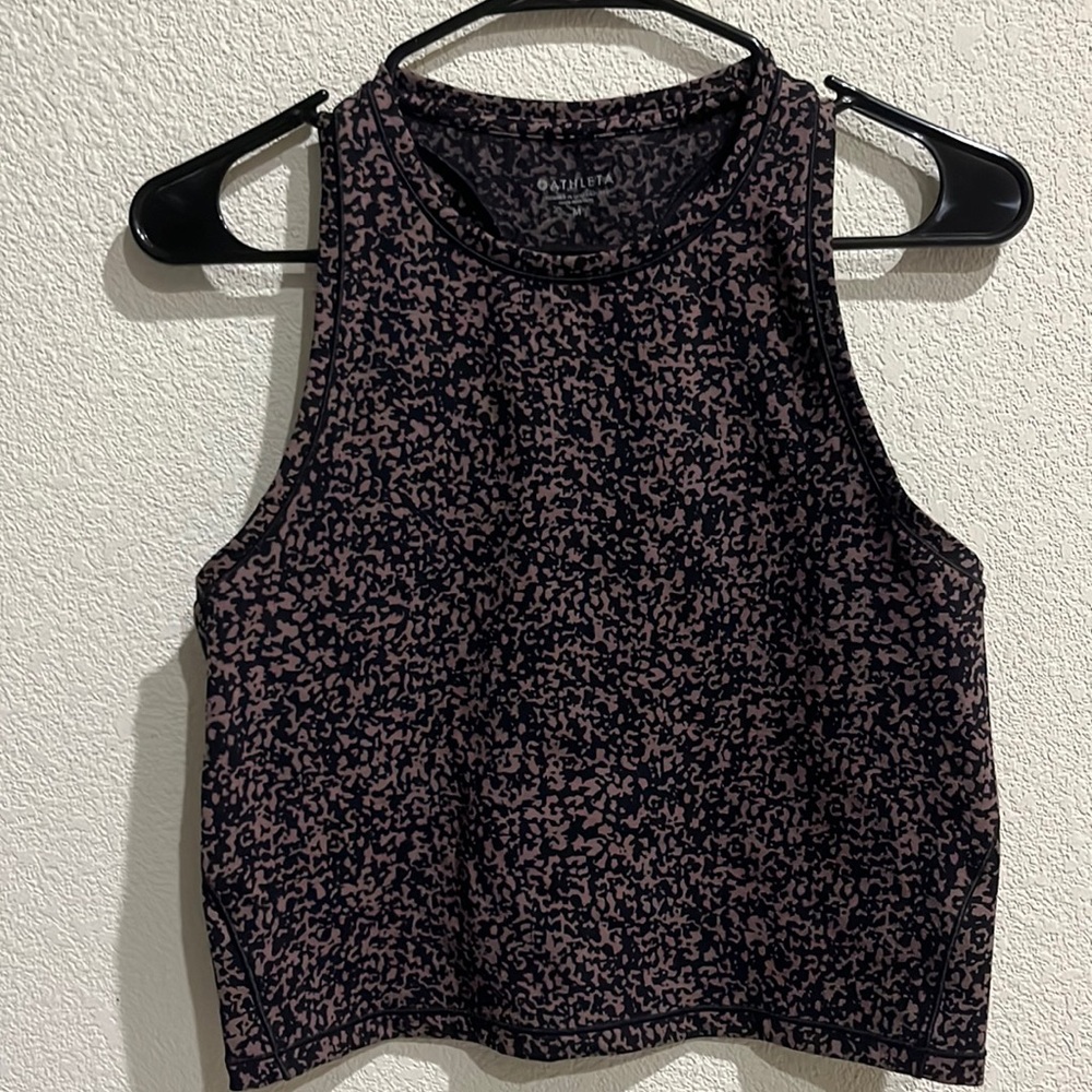 Athleta High neck crop top